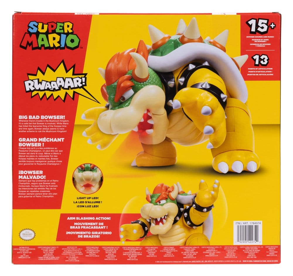 Super Mario Action Figure Big Bad Bowser 30 cm     0192995422742