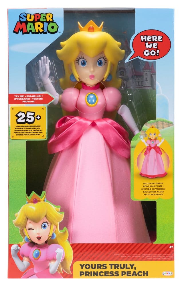 Super Mario Talking Action Figure Yours Truly Princess Peach 36 cm 0192995422759