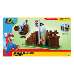 World of Nintendo Super Mario Mini Figure Playset End Level 0192995424357
