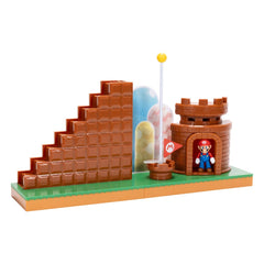World of Nintendo Super Mario Mini Figure Playset End Level 0192995424357