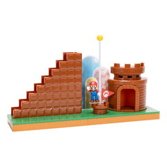 World of Nintendo Super Mario Mini Figure Playset End Level 0192995424357