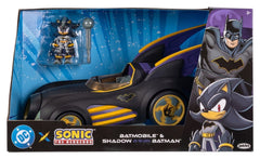 DC x Sonic - The Hedgehog Action Figure with Vehicle Shadow Batman & Batmobile 6 cm  0192995429116