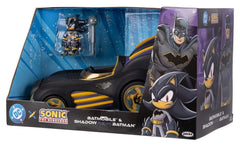 DC x Sonic - The Hedgehog Action Figure with Vehicle Shadow Batman & Batmobile 6 cm  0192995429116