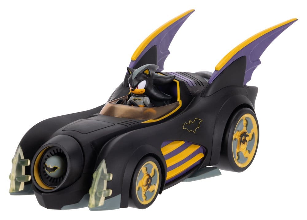 DC x Sonic - The Hedgehog Action Figure with Vehicle Shadow Batman & Batmobile 6 cm  0192995429116