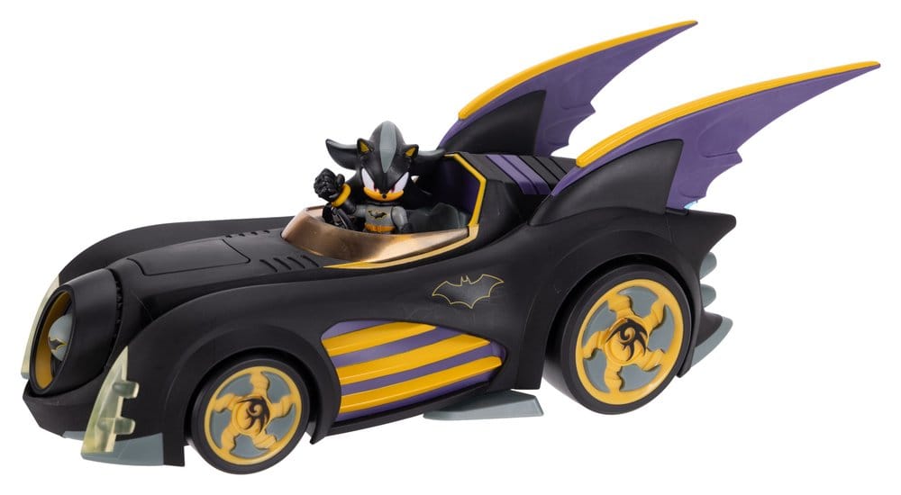 DC x Sonic - The Hedgehog Action Figure with Vehicle Shadow Batman & Batmobile 6 cm  0192995429116