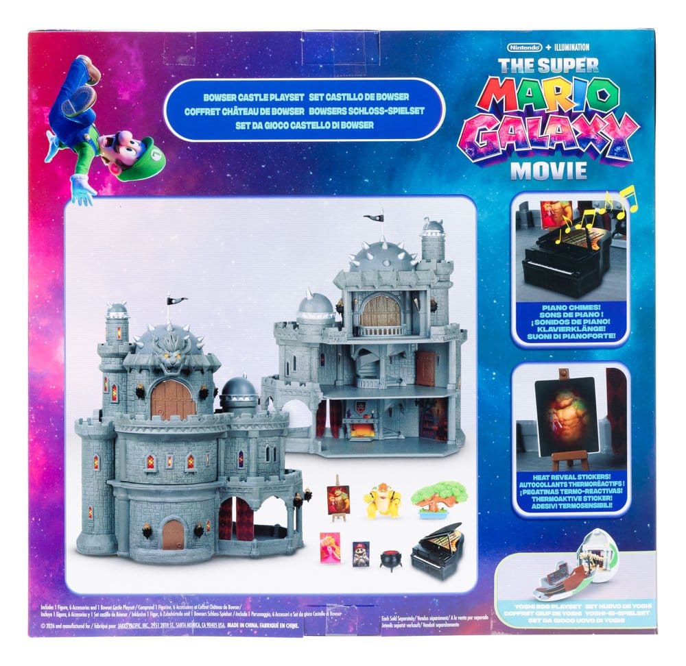 The Super Mario Galaxy Movie Deluxe Playset with 1 Mini Figure Bowser Castle 0192995432253