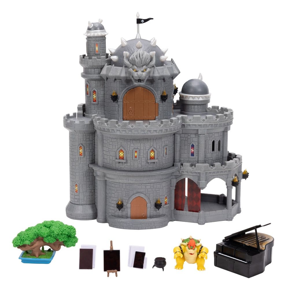 The Super Mario Galaxy Movie Deluxe Playset with 1 Mini Figure Bowser Castle 0192995432253