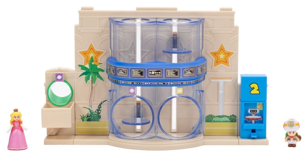The Super Mario Galaxy Movie Diorama with 2 Mini Figures Gateway Galaxy 0192995432277