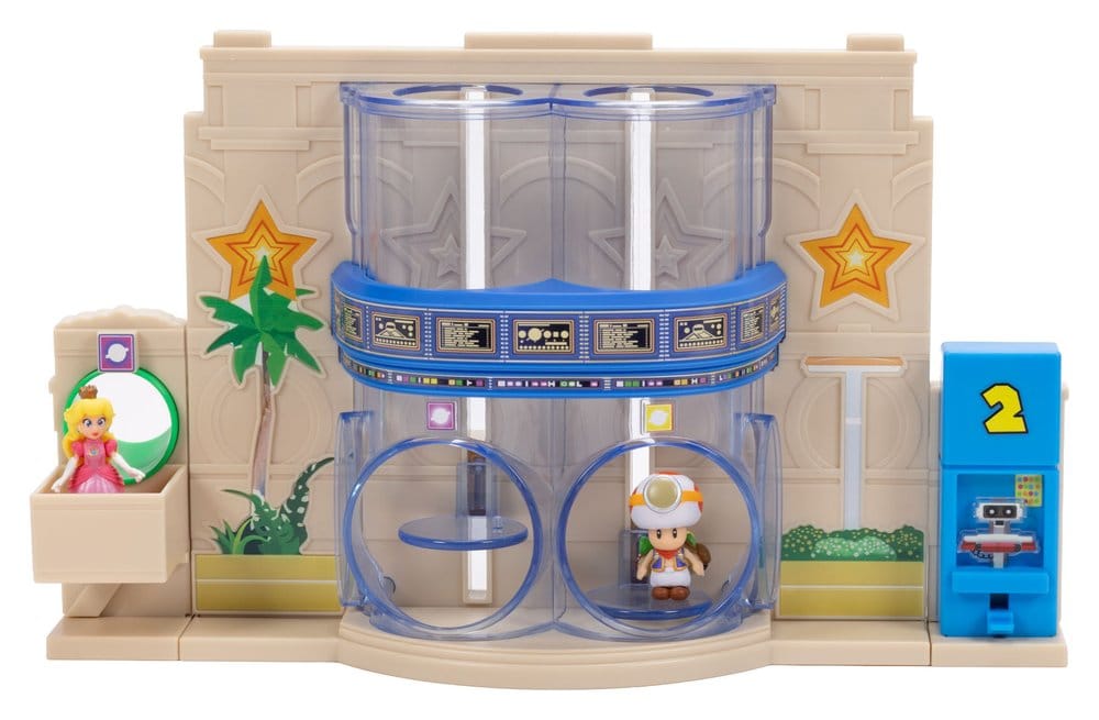 The Super Mario Galaxy Movie Diorama with 2 Mini Figures Gateway Galaxy 0192995432277