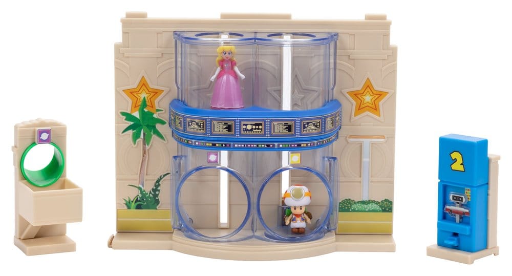 The Super Mario Galaxy Movie Diorama with 2 Mini Figures Gateway Galaxy 0192995432277