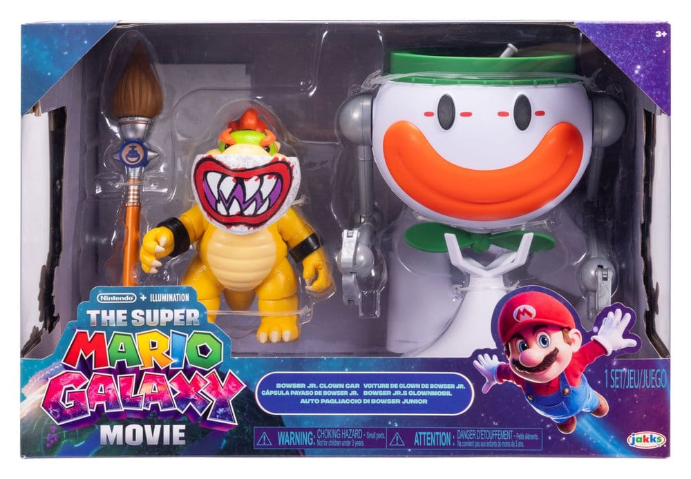 The Super Mario Galaxy Movie Action Figure Bowser Jr. with Clown Car 13 cm 0192995432284