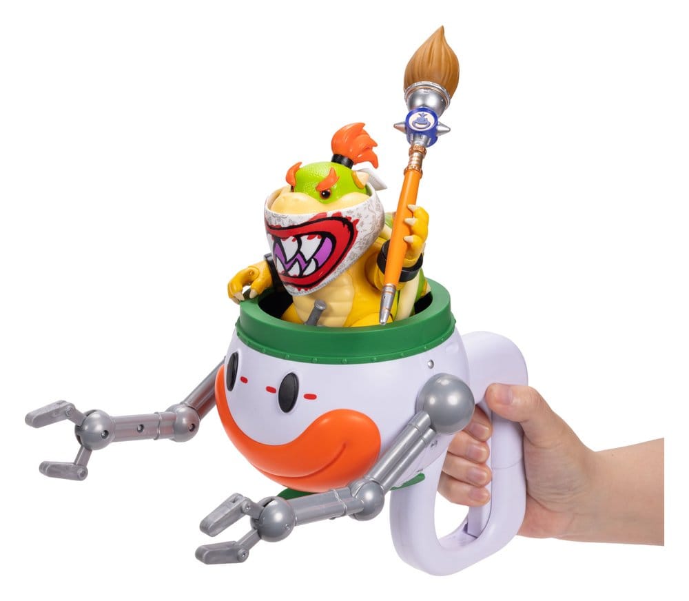 The Super Mario Galaxy Movie Action Figure Bowser Jr. with Clown Car 13 cm 0192995432284