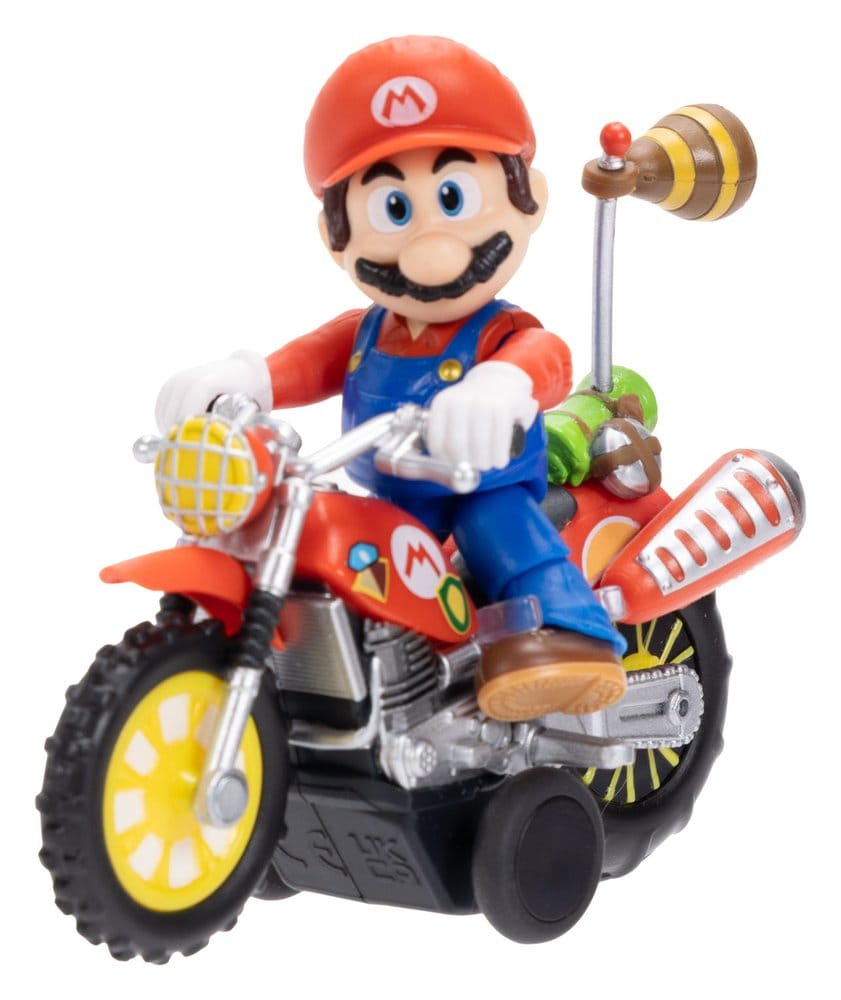 The Super Mario Galaxy Movie Action Figure with Pull Back Motorcycle Mario 6 cm 0192995432338