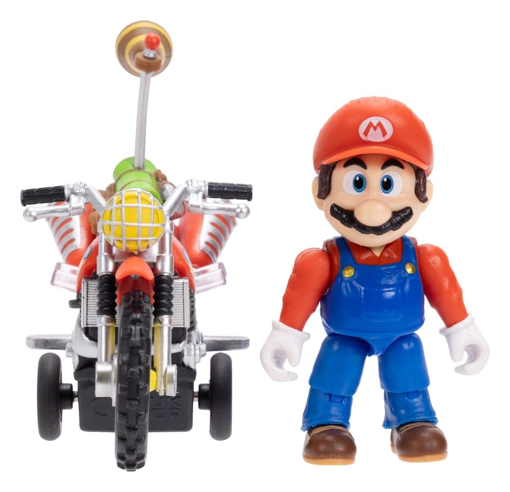 The Super Mario Galaxy Movie Action Figure with Pull Back Motorcycle Mario 6 cm 0192995432338