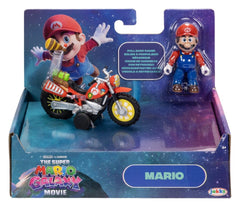 The Super Mario Galaxy Movie Action Figure with Pull Back Motorcycle Mario 6 cm 0192995432338