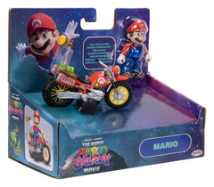 The Super Mario Galaxy Movie Action Figure with Pull Back Motorcycle Mario 6 cm 0192995432338