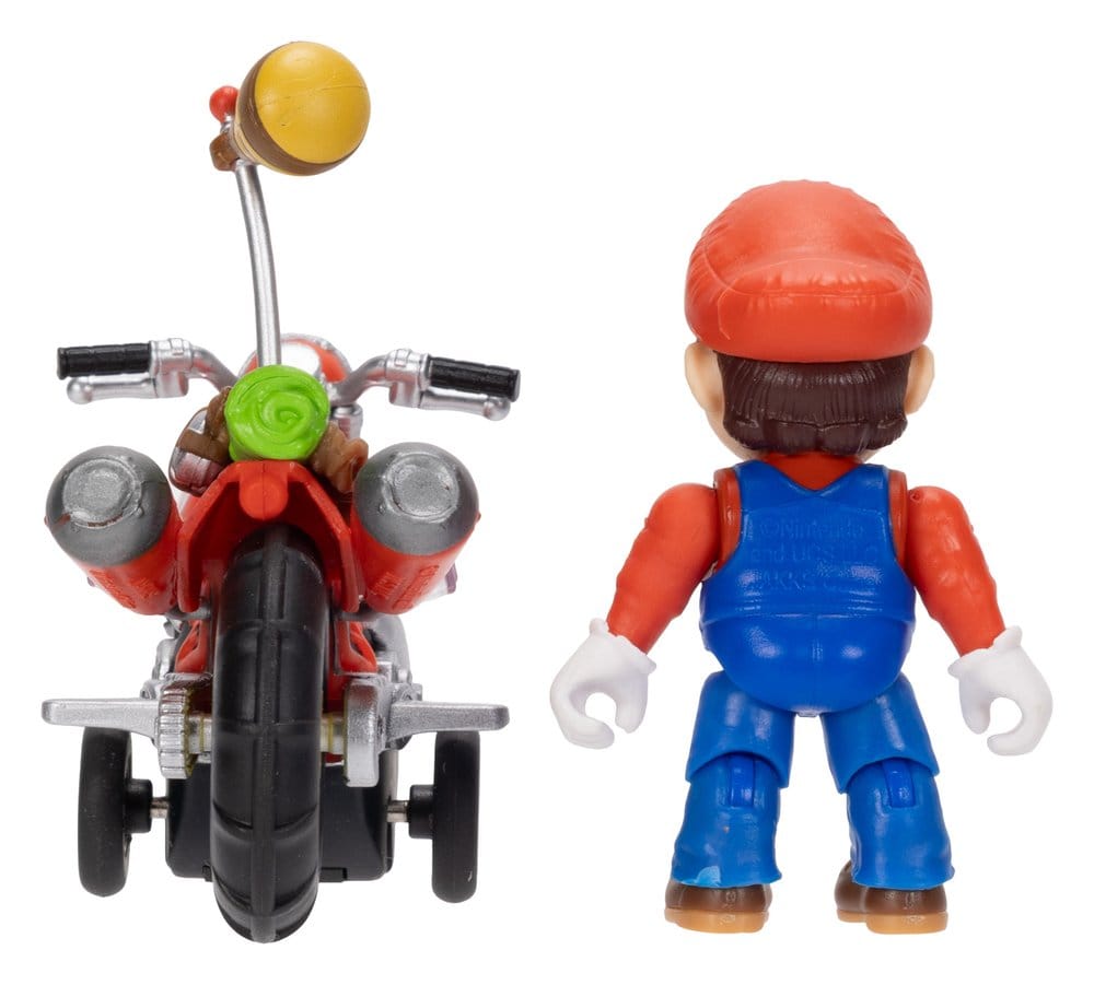 The Super Mario Galaxy Movie Action Figure with Pull Back Motorcycle Mario 6 cm 0192995432338