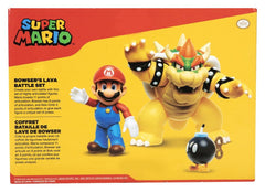 World of Nintendo Action Figure 3-Pack Mario vs. Bowser Lava Battle  0039897645124