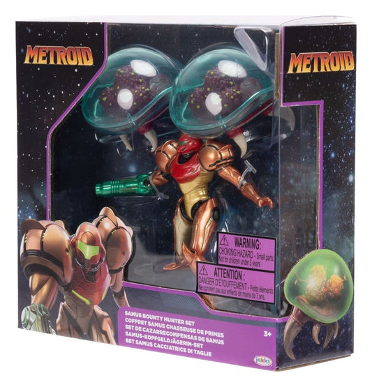 World of Nintendo Metroid Mini Figure 3-Pack Samus Bounty Hunter 6 cm  0039897859781