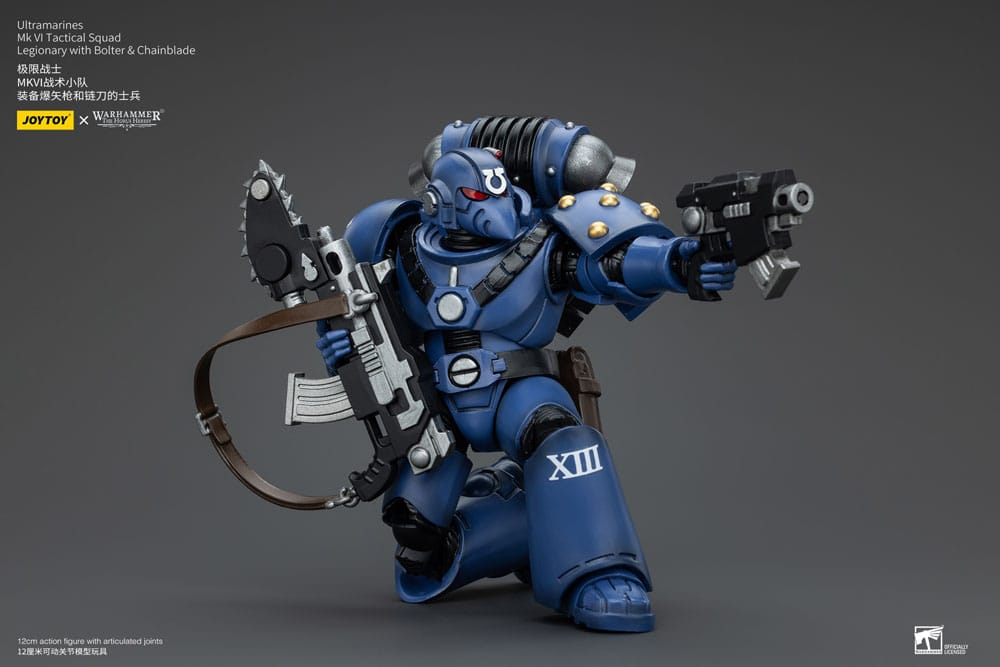 Warhammer The Horus Heresy Action Figure 1/18 Ultramarines MK VI Tactical Squad Legionary with Bolter& Chainblade 12 cm 6927054400089