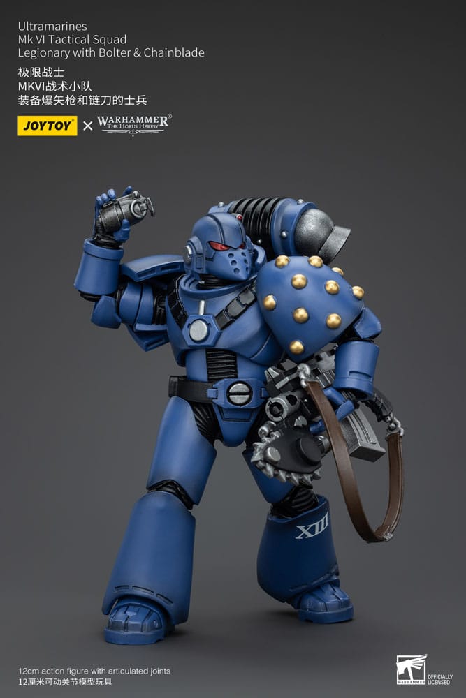 Warhammer The Horus Heresy Action Figure 1/18 Ultramarines MK VI Tactical Squad Legionary with Bolter& Chainblade 12 cm 6927054400089