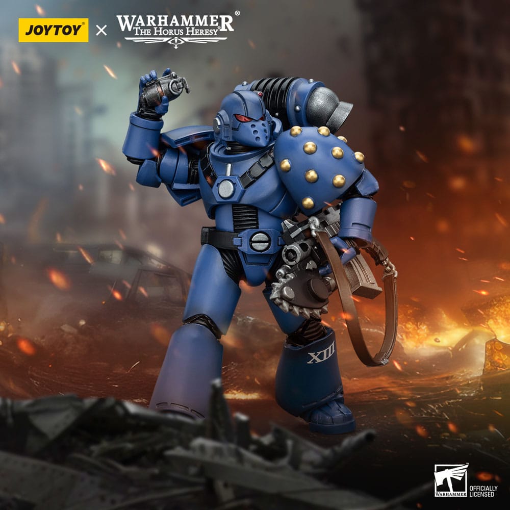 Warhammer The Horus Heresy Action Figure 1/18 Ultramarines MK VI Tactical Squad Legionary with Bolter& Chainblade 12 cm 6927054400089