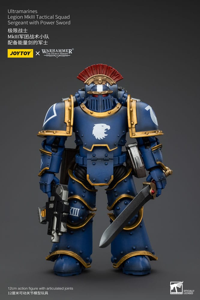 Warhammer The Horus Heresy Action Figure 1/18 Ultramarines Legion MKIII Tactical Squad Sergeant with Power Sword 12 cm 6927054400102