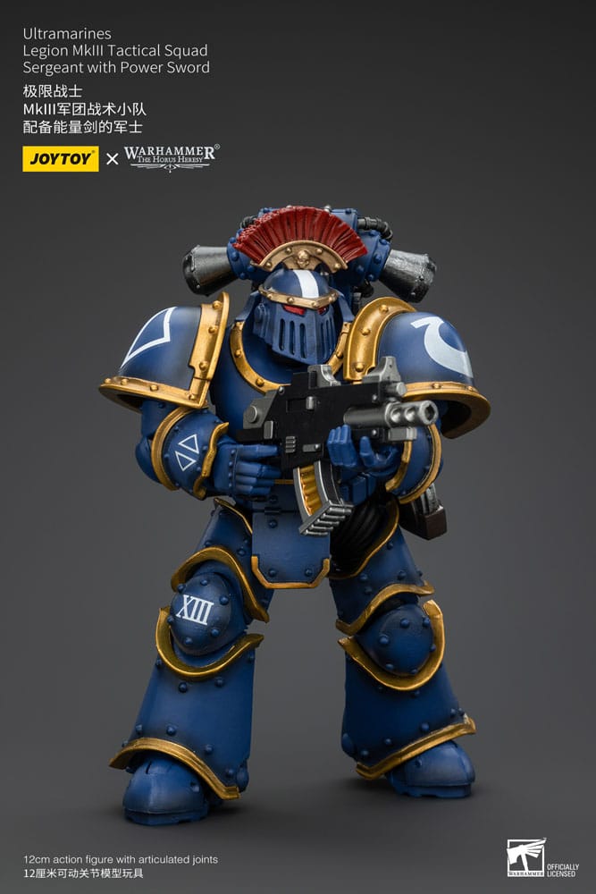 Warhammer The Horus Heresy Action Figure 1/18 Ultramarines Legion MKIII Tactical Squad Sergeant with Power Sword 12 cm 6927054400102