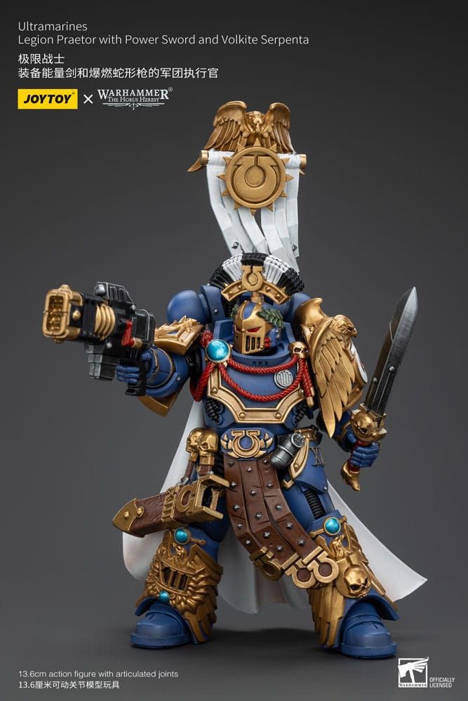 Warhammer The Horus Heresy Action Figure 1/18 Ultramarines Legion Praetor with Power Sword and Volkite Serpenta 20 cm 6927054400126