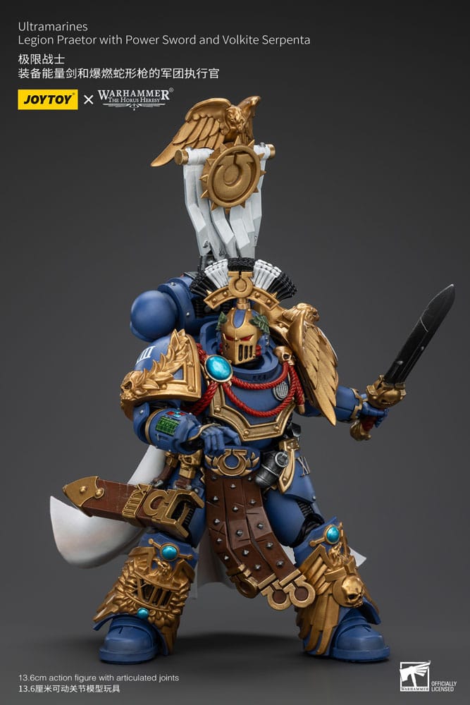 Warhammer The Horus Heresy Action Figure 1/18 Ultramarines Legion Praetor with Power Sword and Volkite Serpenta 20 cm 6927054400126