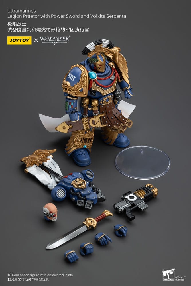 Warhammer The Horus Heresy Action Figure 1/18 Ultramarines Legion Praetor with Power Sword and Volkite Serpenta 20 cm 6927054400126