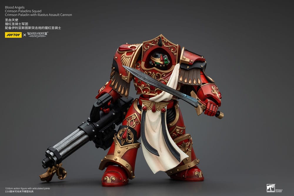 Warhammer The Horus Heresy Action Figure 1/18 Blood Angels Crimson Paladins Squad Crimson Paladin with Iliastus Assault Cannon 14 cm 6927054400294