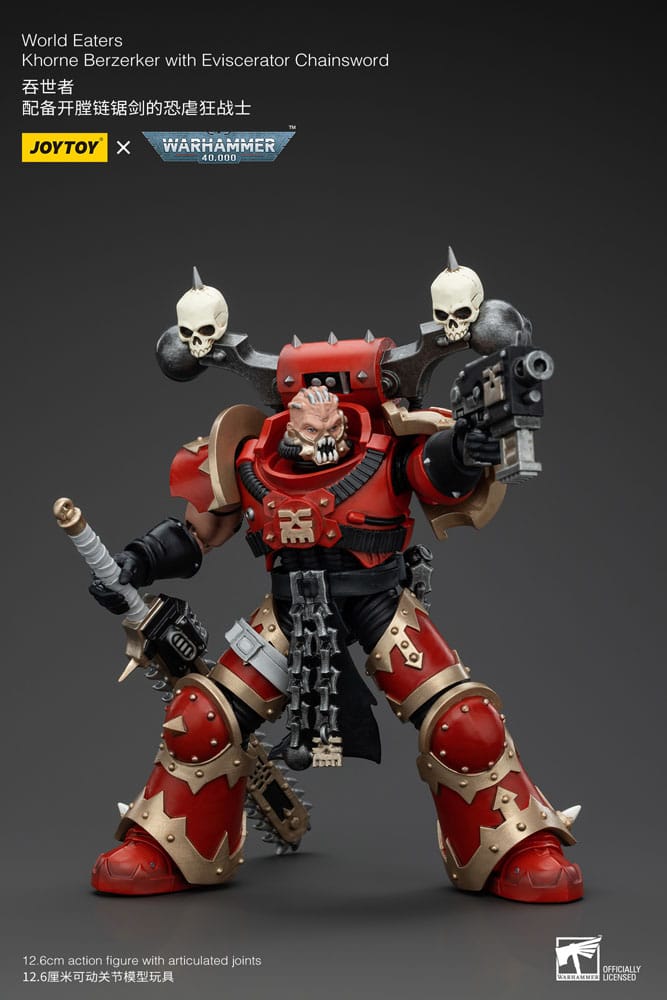Warhammer 40k Action Figure 1/18 World Eaters Khorne Berzerker with Eviscerator Chainsword 13 cm 6927054400560