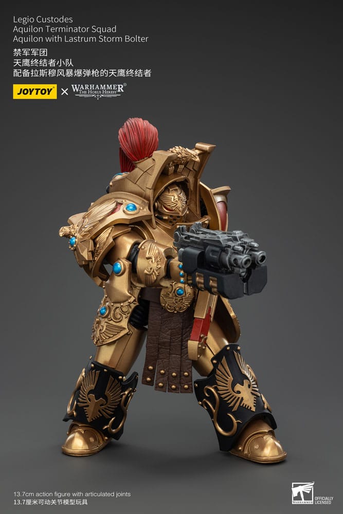 Warhammer The Horus Heresy Action Figure 1/18 Legio Custodes Aquilon Terminator Squad Aquilon with Lastrum Storm Bolter 14 cm 6927054400744