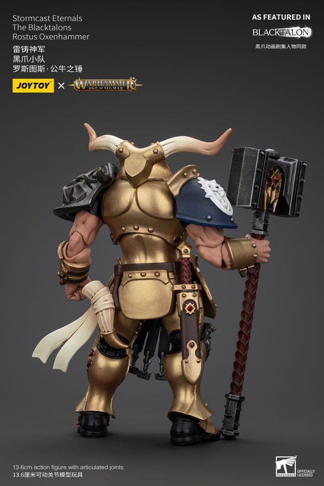 Warhammer Age of Sigmar Actionfigur Stormcast Eternals The Blacktalons Rostus Oxen hammer 20 cm 6927054400928