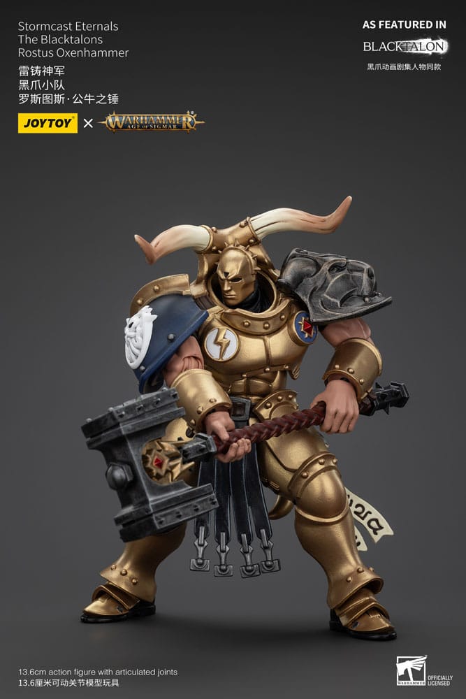 Warhammer Age of Sigmar Actionfigur Stormcast Eternals The Blacktalons Rostus Oxen hammer 20 cm 6927054400928