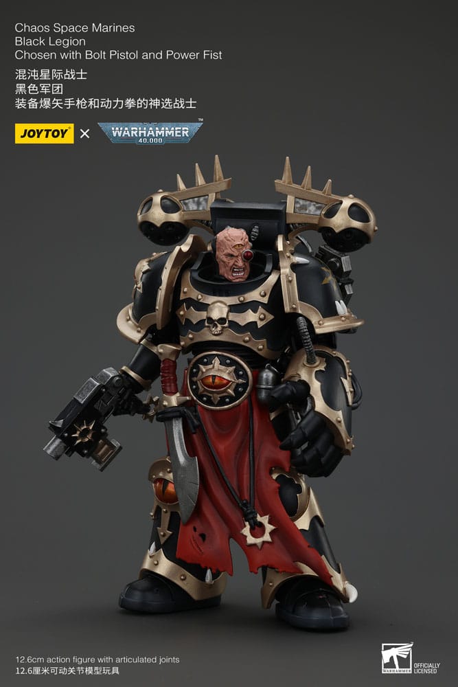 Warhammer 40k Actionfigur Chaos Space Marines Black Legion Chosen with Bolt Pistol and Power Fist 20 cm 6927054400966
