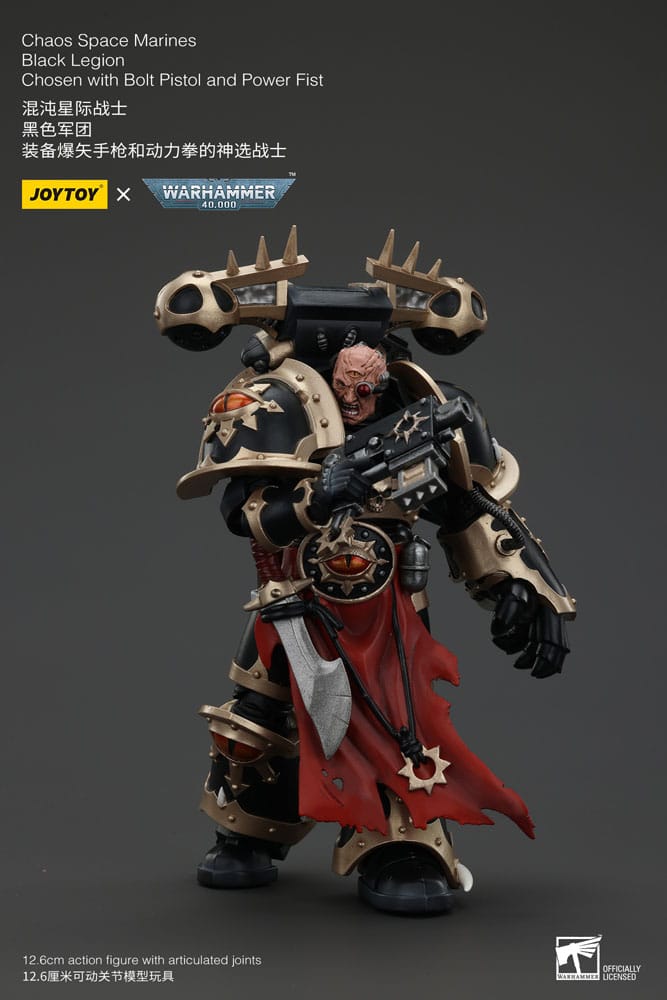 Warhammer 40k Actionfigur Chaos Space Marines Black Legion Chosen with Bolt Pistol and Power Fist 20 cm 6927054400966