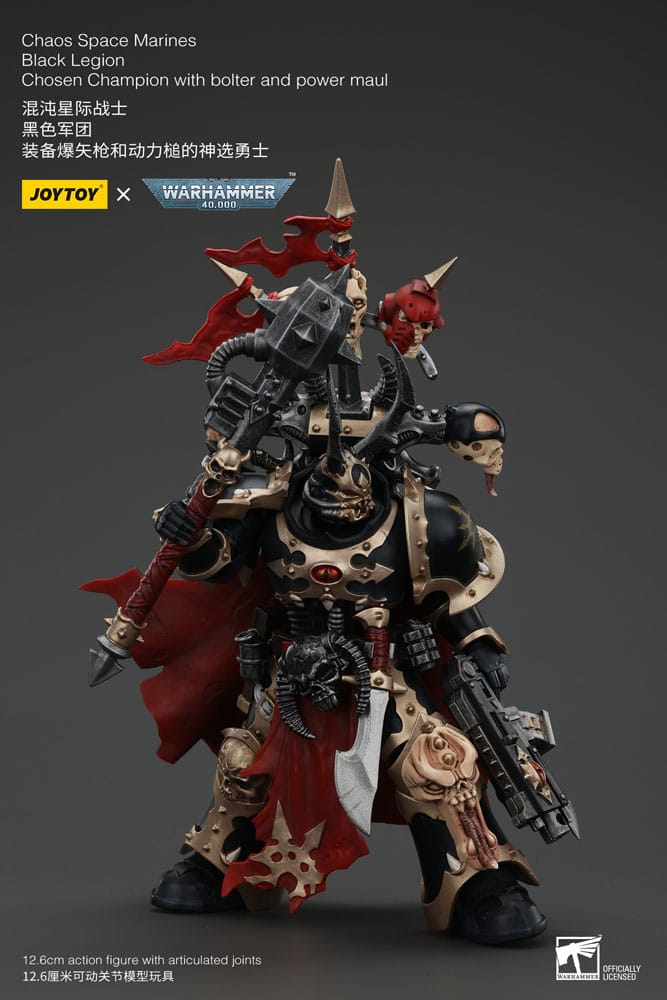 Warhammer 40k Actionfigur Chaos Space Marines Black Legion Chosen Champion with bolter and power maul 20 cm 6927054400997