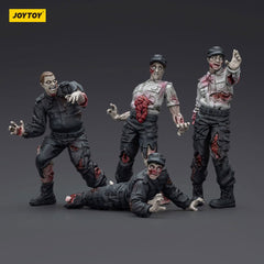 Zombie Dark Source Action Figures 4-Pack Security Guards 8 cm 6927054401543