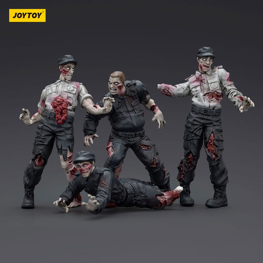 Zombie Dark Source Action Figures 4-Pack Security Guards 8 cm 6927054401543