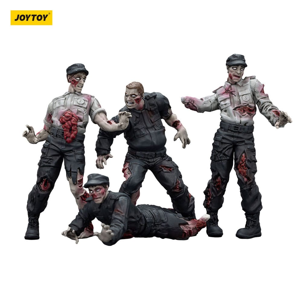 Zombie Dark Source Action Figures 4-Pack Security Guards 8 cm 6927054401543