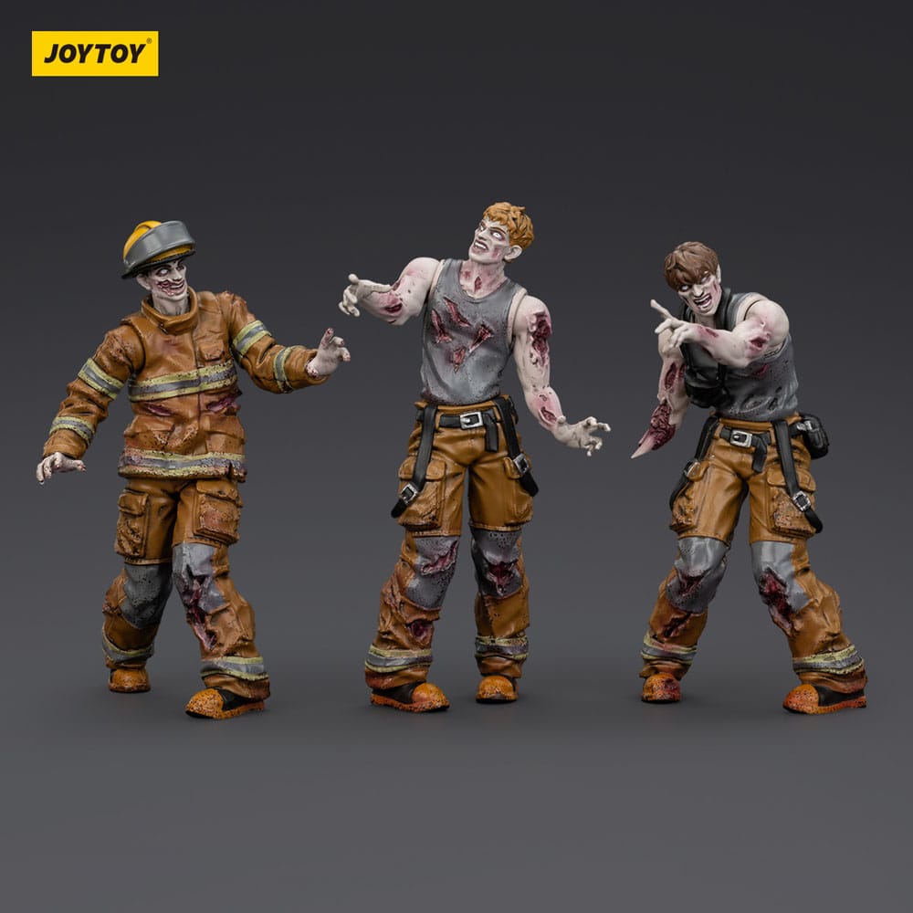 Zombie Dark Source Action Figures 3-Pack Firefighters 8 cm 6927054401598