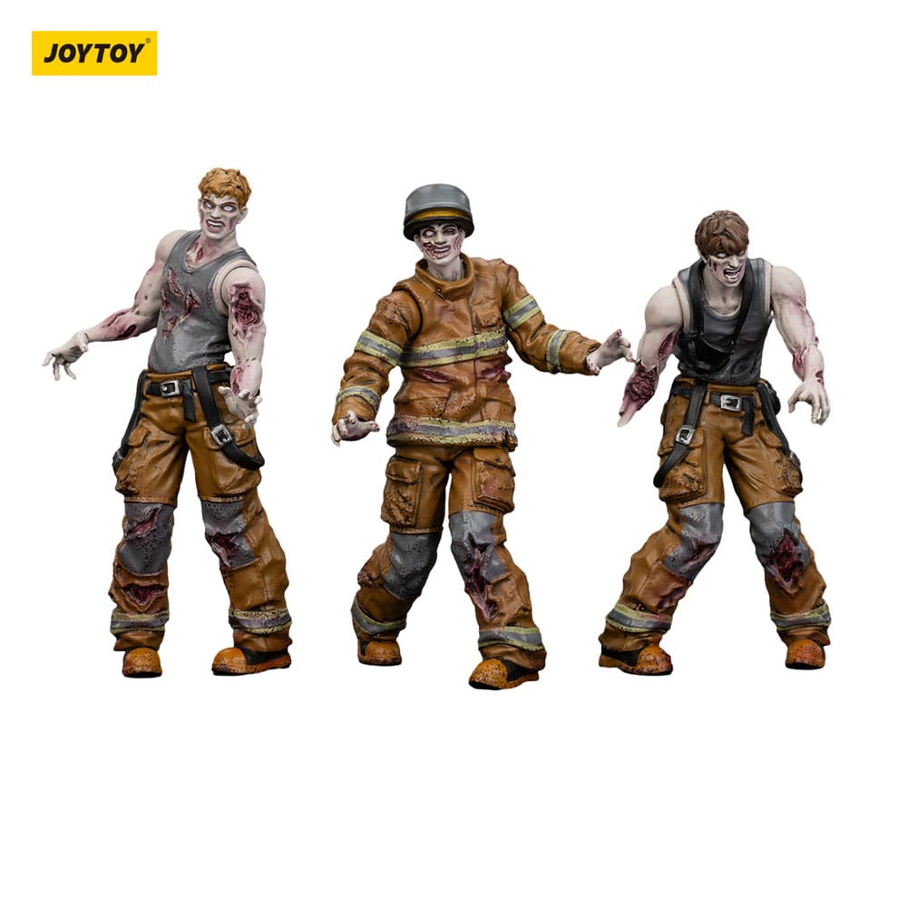 Zombie Dark Source Action Figures 3-Pack Firefighters 8 cm 6927054401598