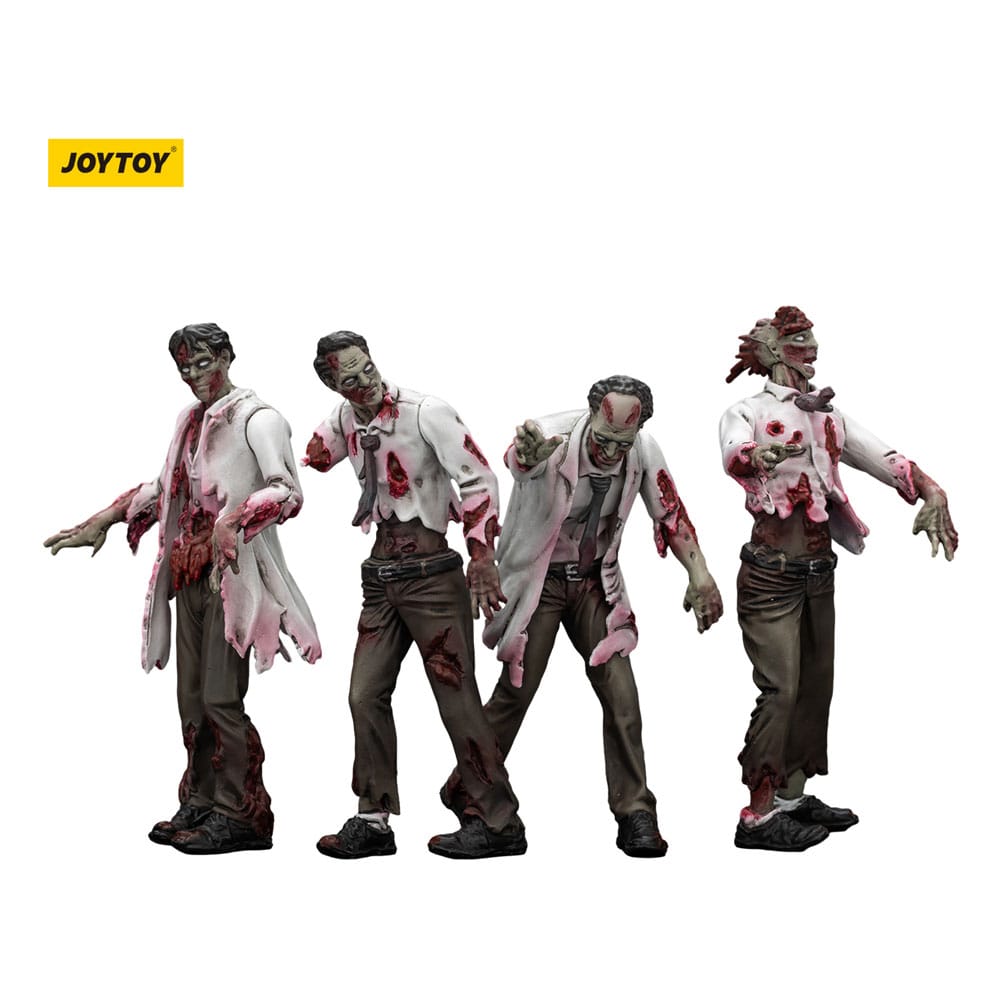 Zombie Dark Source Action Figures 4-Pack Scientists (Male) 8 cm 6927054401604