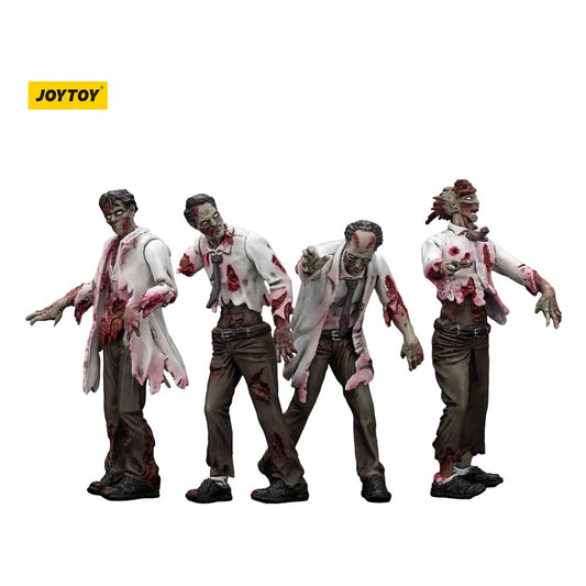 Zombie Dark Source Action Figures 4-Pack Scientists (Male) 8 cm 6927054401604