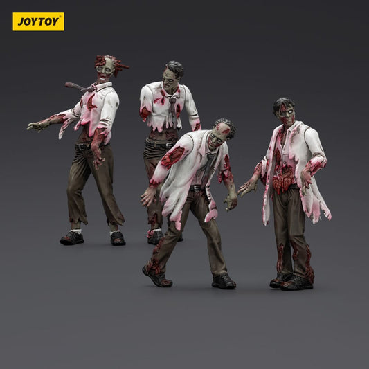 Zombie Dark Source Action Figures 4-Pack Scientists (Male) 8 cm 6927054401604