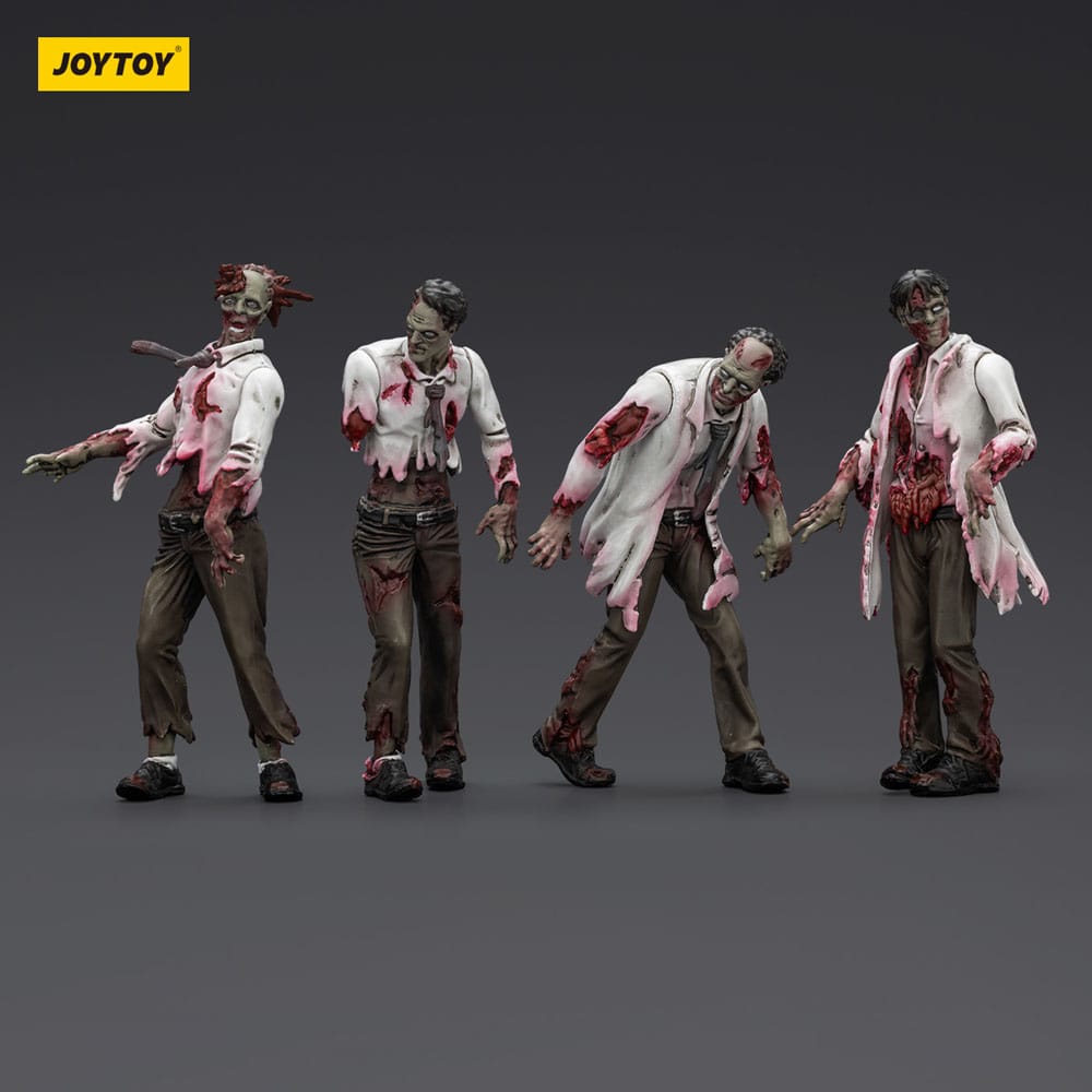 Zombie Dark Source Action Figures 4-Pack Scientists (Male) 8 cm 6927054401604