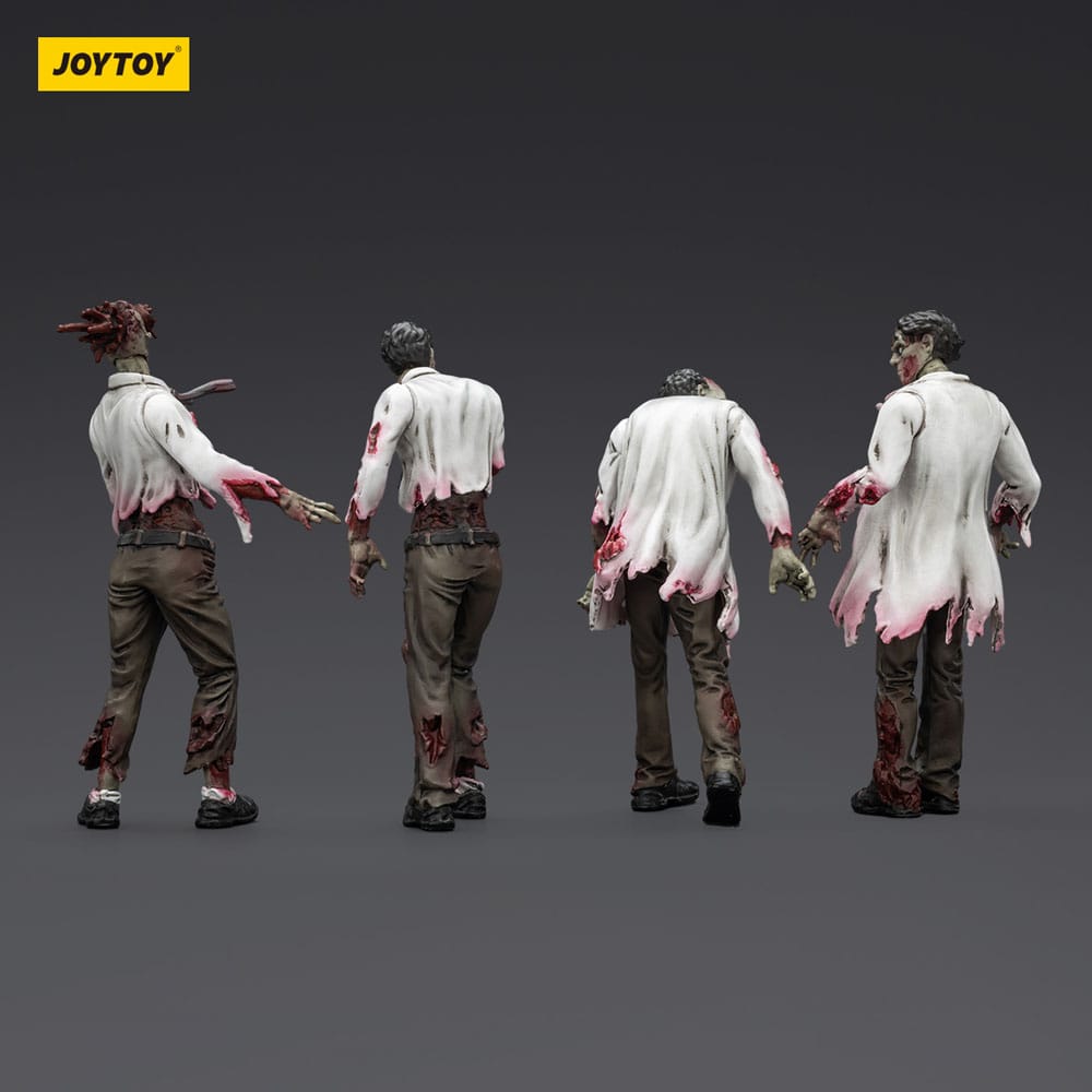 Zombie Dark Source Action Figures 4-Pack Scientists (Male) 8 cm 6927054401604