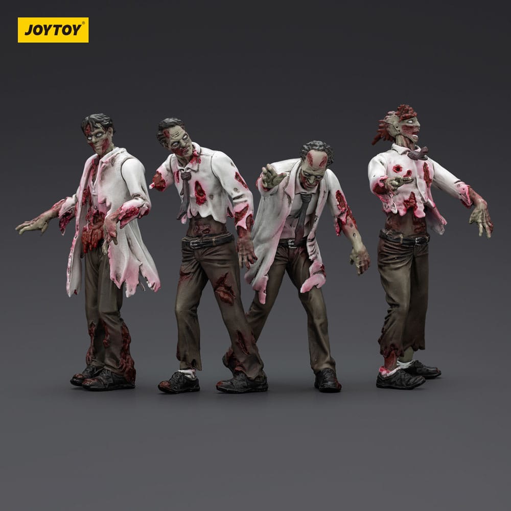Zombie Dark Source Action Figures 4-Pack Scientists (Male) 8 cm 6927054401604